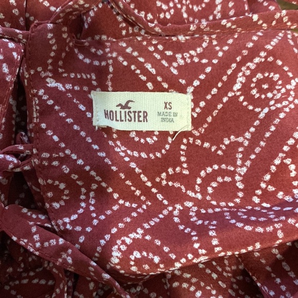 Hollister XS spaghetti strap rust colored with cream design throughout sundress - Picture 9 of 10